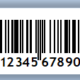 1.5 inch by 0.5 inch label UPC barcode image
