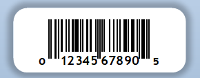 1.5 inch by 0.5 inch label UPC barcode image
