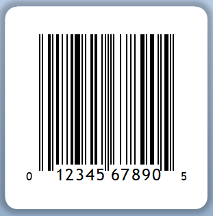2 X 2 UPC barcode label image