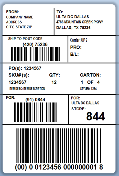 SSCC Case Labels| 4