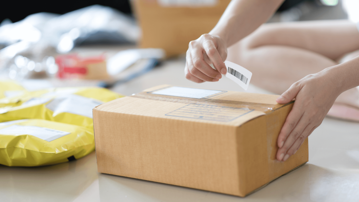Placing barcode label on a box: "Common Barcode Labeling Mistakes"