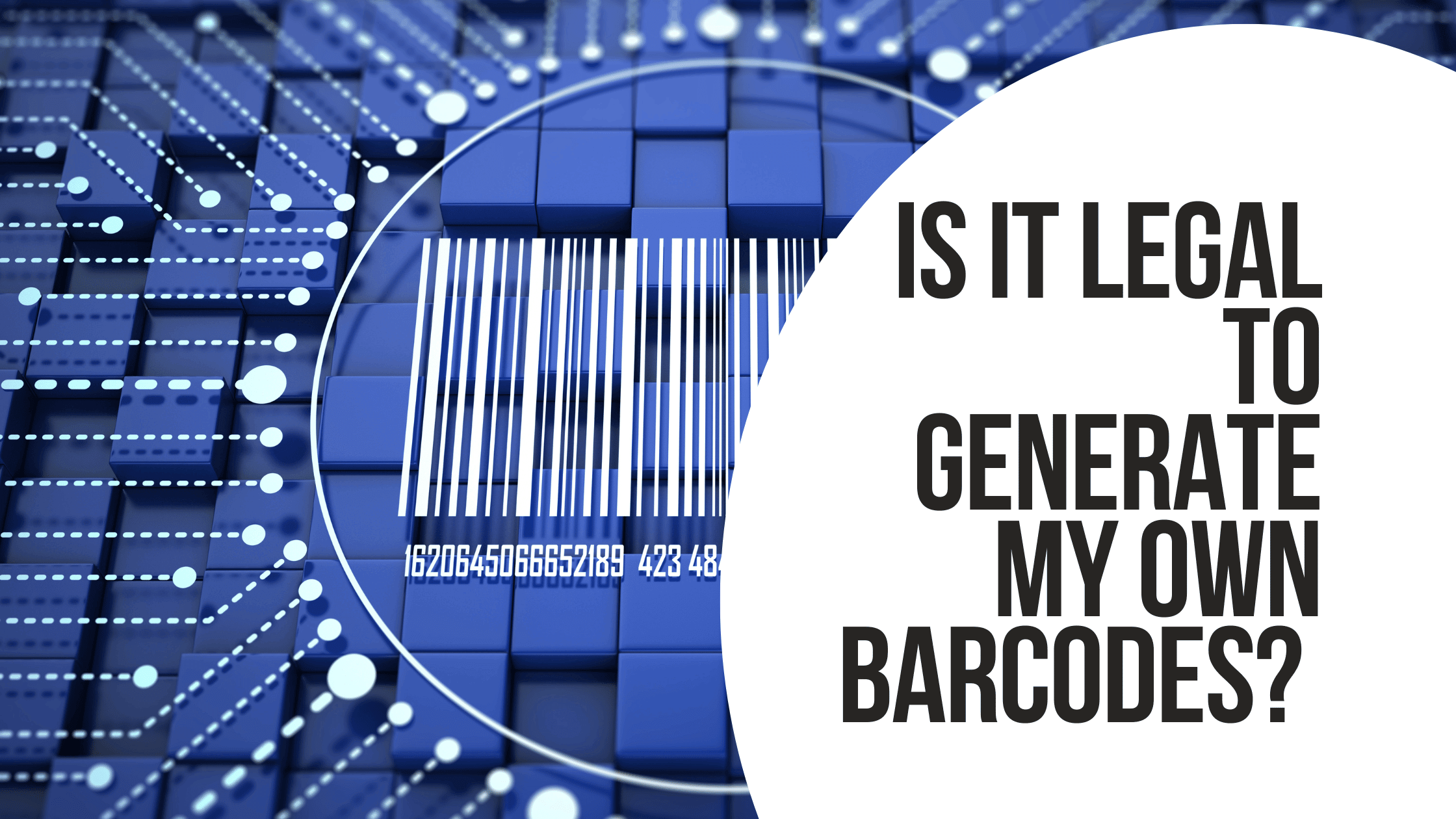 computer generated barcode code with the words, "Is it legal to generate my own barcodes?"